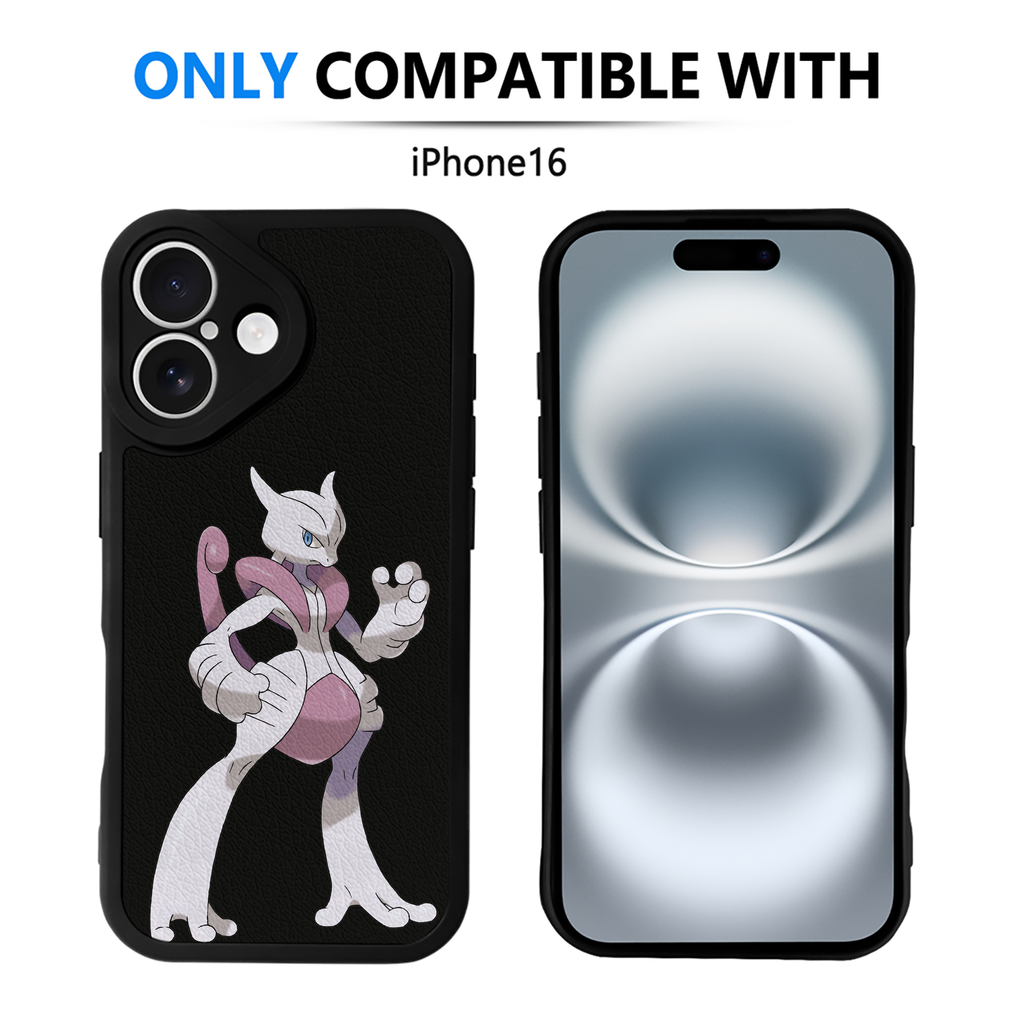 （画像用） ポケットモンスター Pokémon 【iPhone 16シリーズ対応】シリコンスマホケース（レザー調） 材質：シリコン